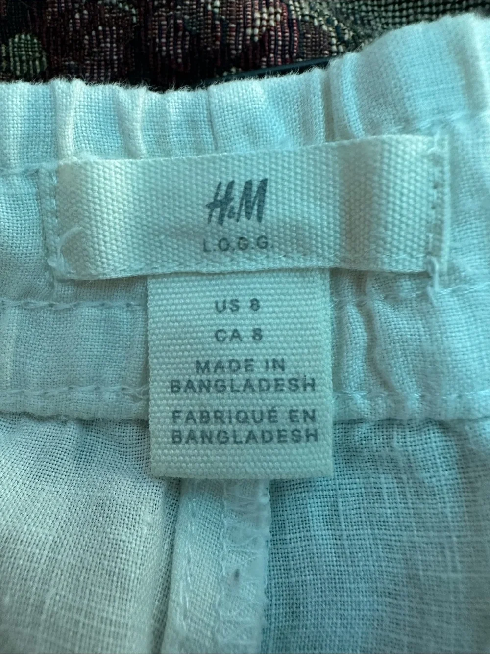 H&M Cream Drawstring Relaxed Jogger Pants for Men